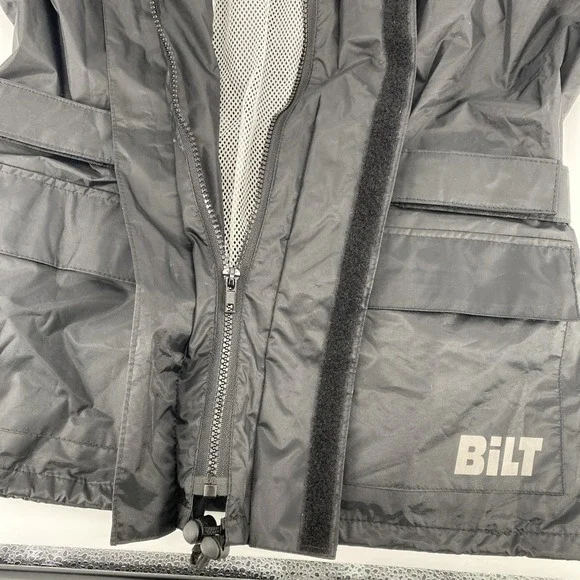 BiLt Motorcycle Jacket BLW 4 Waterproof Rain Shell Reflective Black Women's Med. - Picture 6 of 8